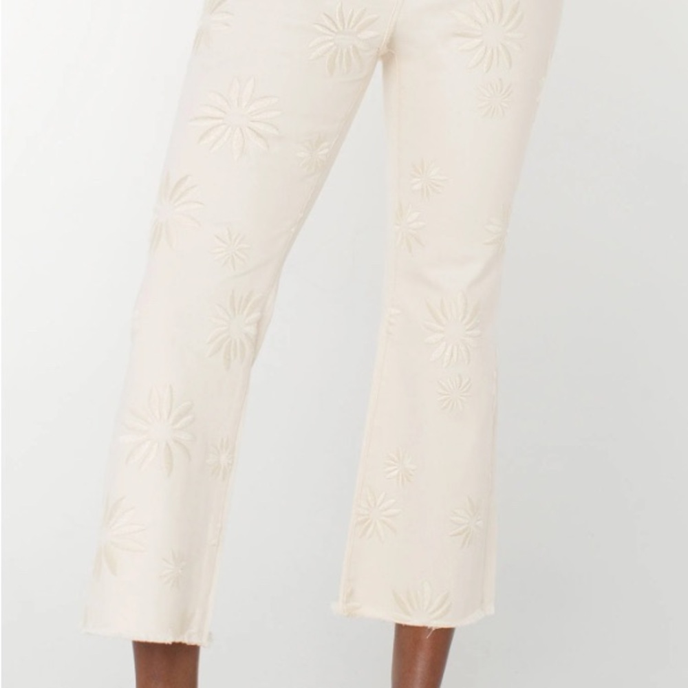 Liverpool Los Angeles Hannah Cut Hem Crop Flare Jean- Size 10